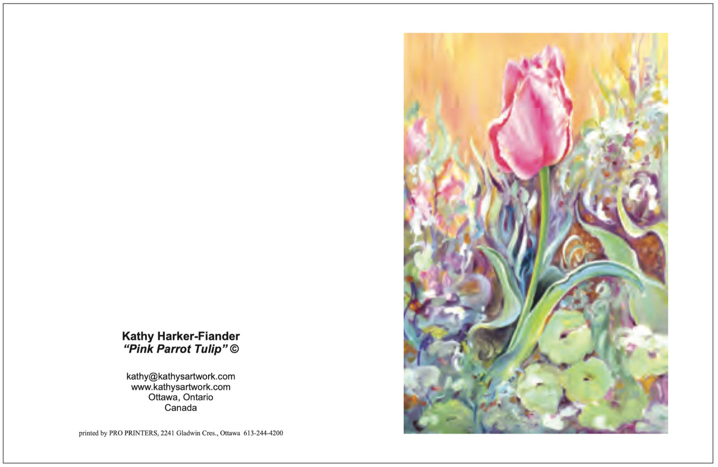 F26 Pink Parrot Tulip