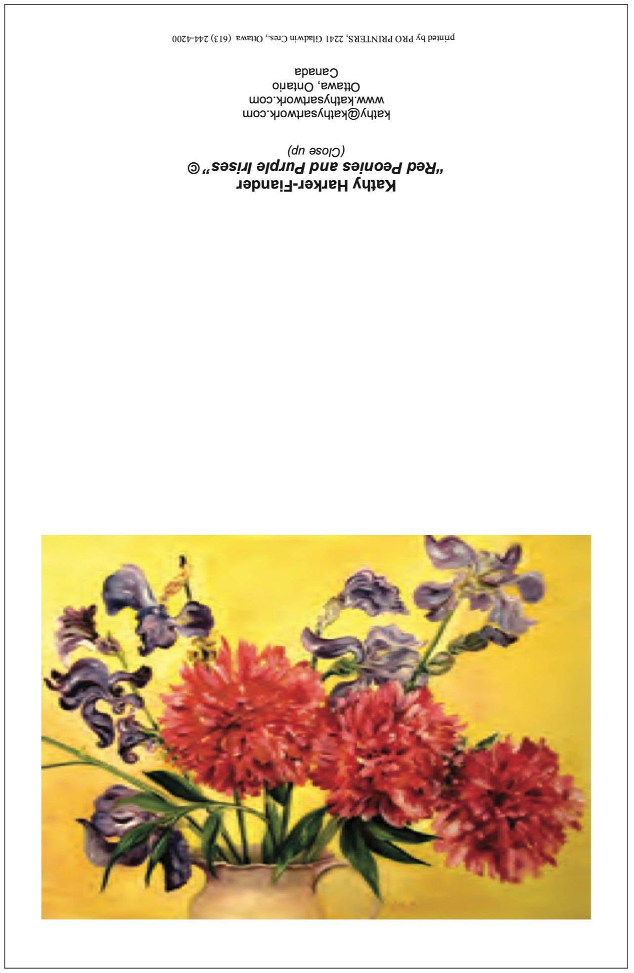 F71 Red Peonies and Purple Irises